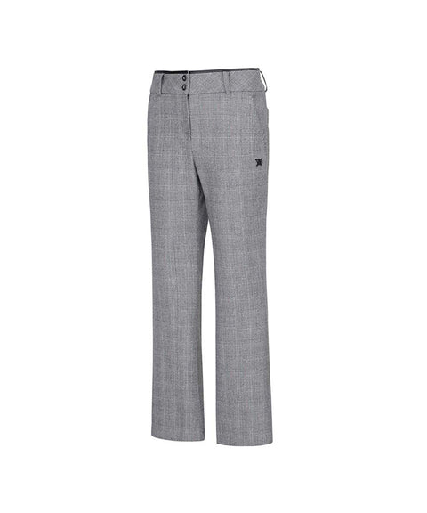 [Warehouse Sale] ANEW Golf: Women Check Boots Cut Long Pants - Gray