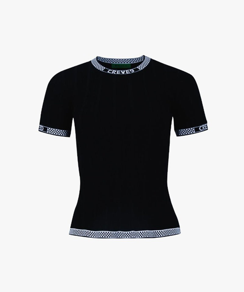 CREVE NINE: Round Ribbed Knitwear - Black