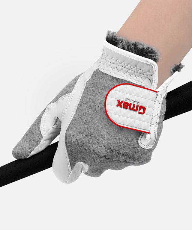 Gmax Sheep Skin Winter Golf Gloves For Women (Both Hands) - Gray