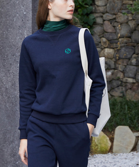 AVEN Small Logo Sweatshirt - Navy