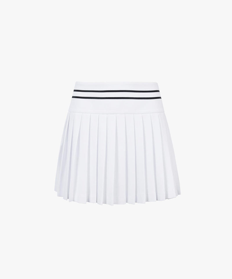 CREVE NINE: Color Combination Culottes Multi Skirt - White