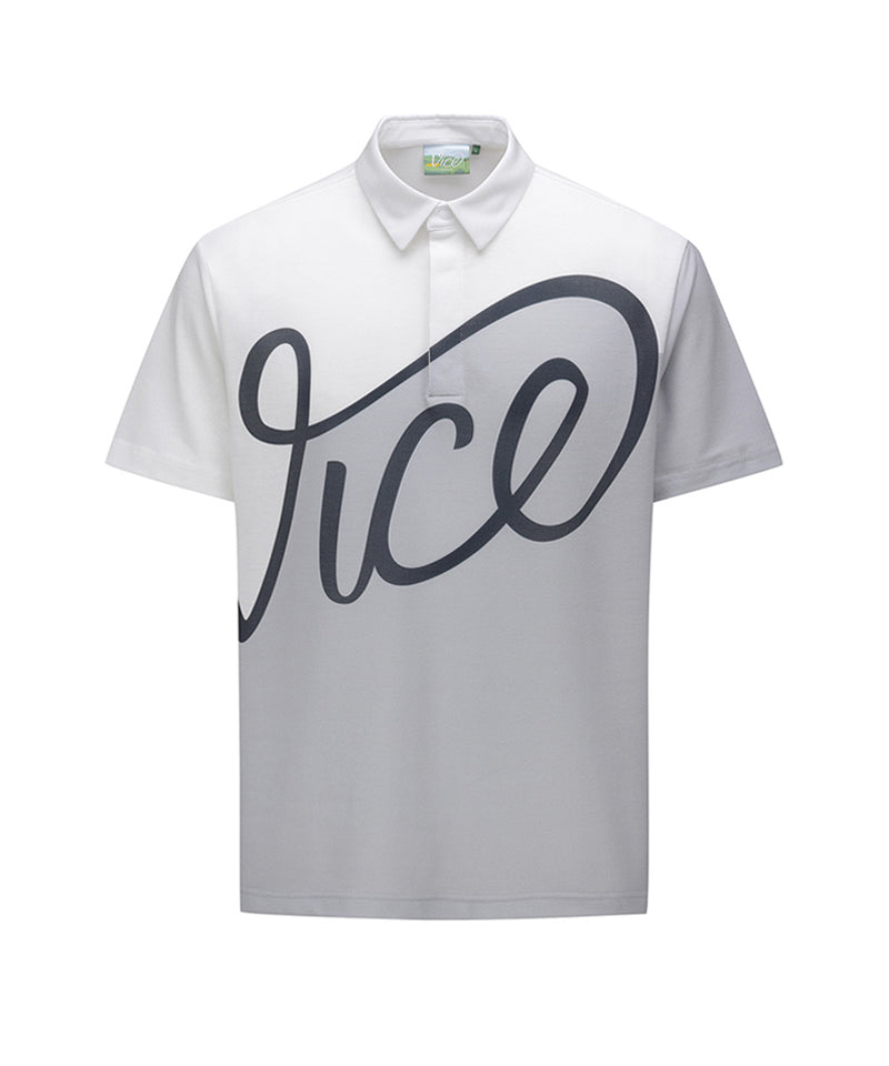 Vice Golf Atelier Men Big  Logo Point  Short T-Shirt - White