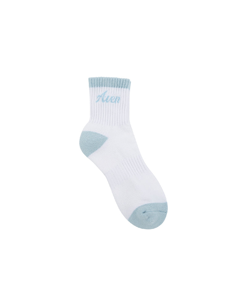 AVEN Ribbed Ankle Socks - White