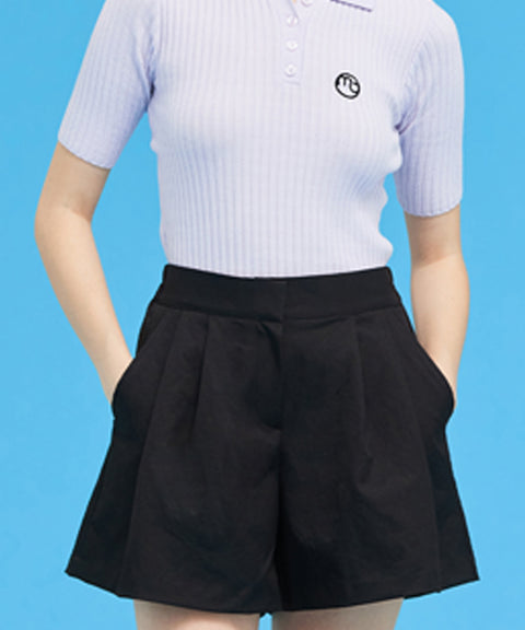 MACKY Golf: Two-Pintuck Balloon Shorts - Black