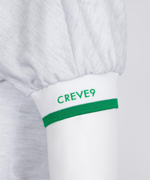 CREVE NINE: Multi Pique Collar T-Shirt - Melange