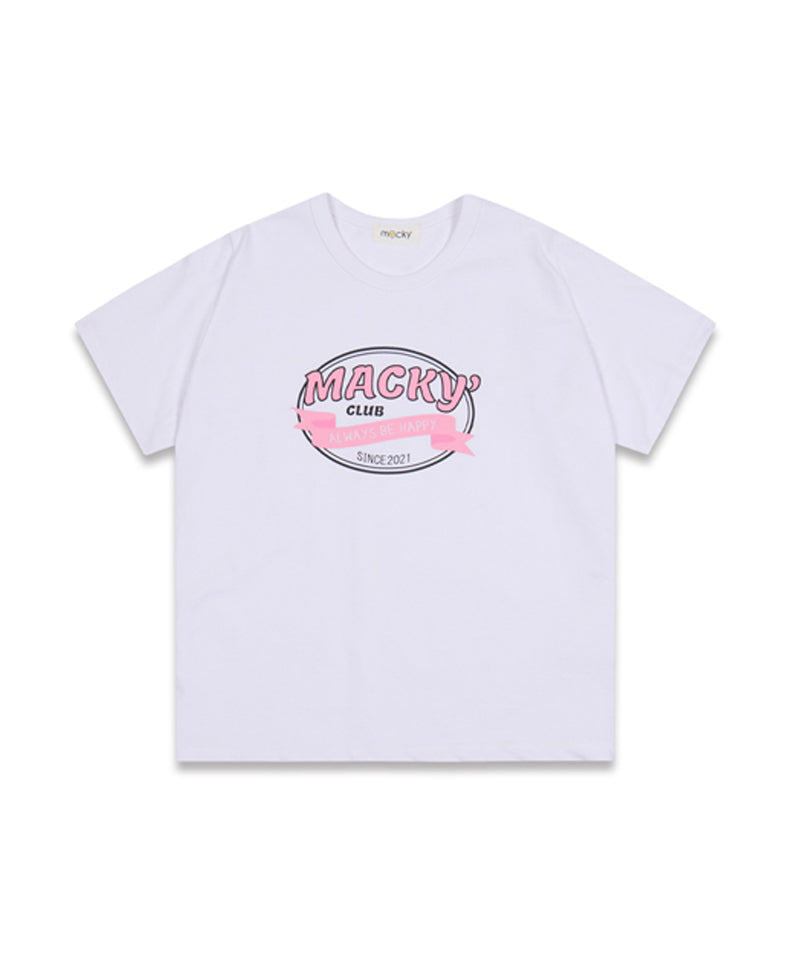 MACKY Golf: Around T-Shirt - White-Pink