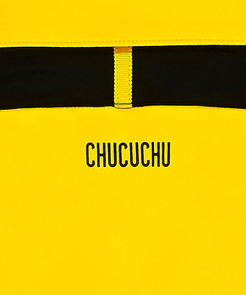 CHUCUCHU Women's Shoulder Line Polo T-Shirt - Yellow