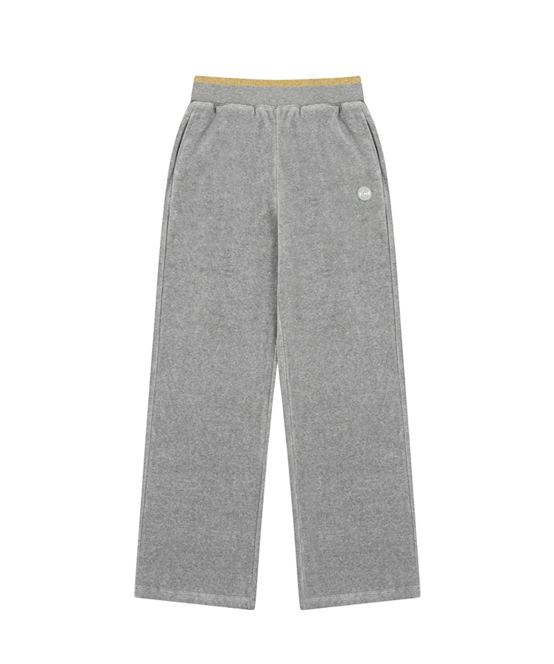 [Season End] CHUCUCHU Velour Pants - Silver