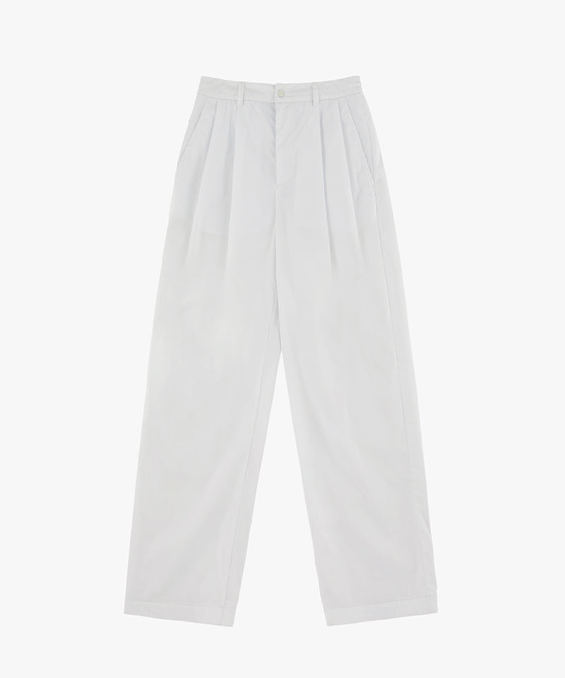 MCC Women's Wide Tuck Pants - White