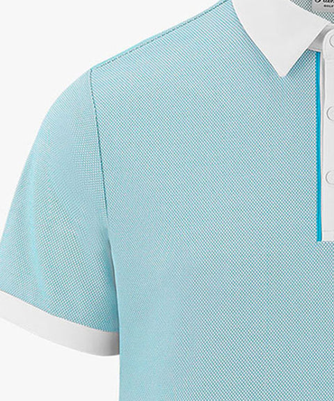 FAIRLIAR Men's Two-Tone Jacquard T-Shirt - Mint