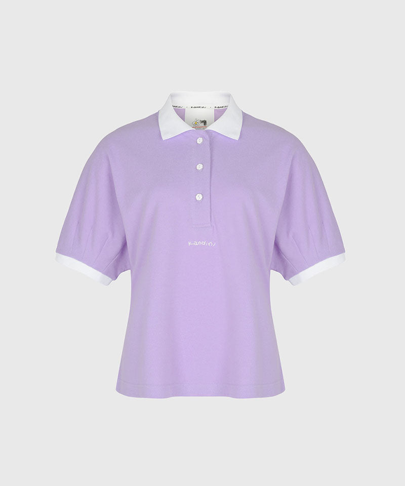 KANDINI Vivid Raglan Polo - Light Purple