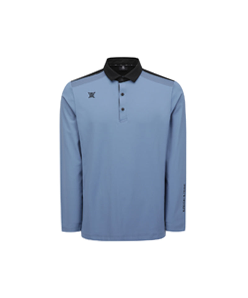 Men's Collar Combination L/TS - Blue