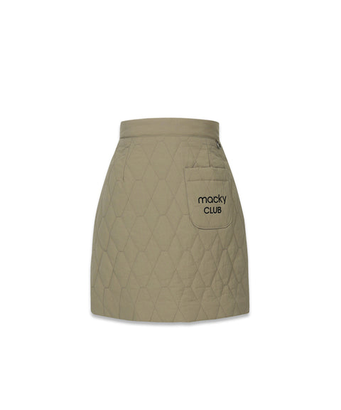 MACKY Golf: Padded Wrap Mini Skirt - Beige