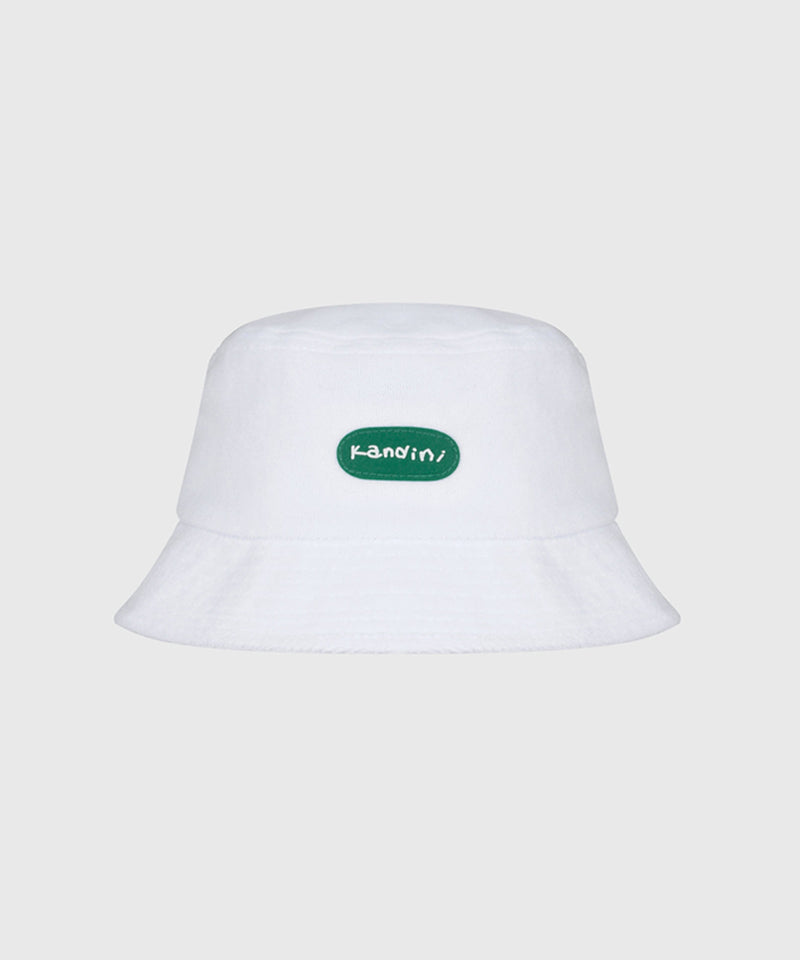 KANDINI Terry Bucket Hat - White(Green)