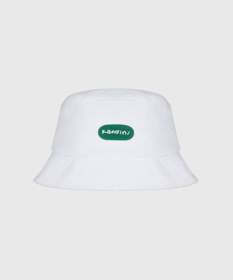 KANDINI Terry Bucket Hat - White(Green)