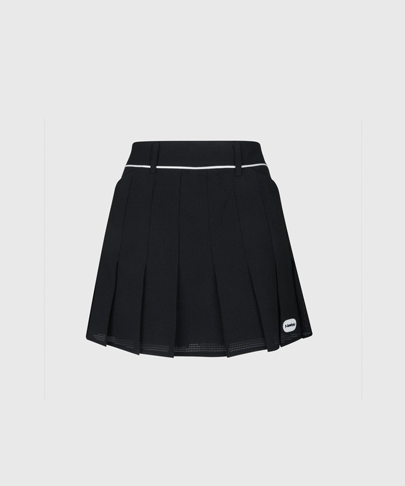 KANDINI Airy Pleats Skirt - Black
