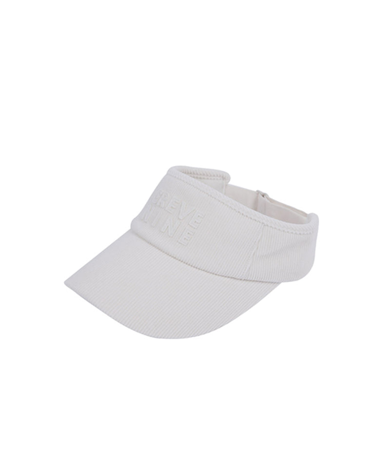 CREVE NINE: Oriental Corduroy Visor - White