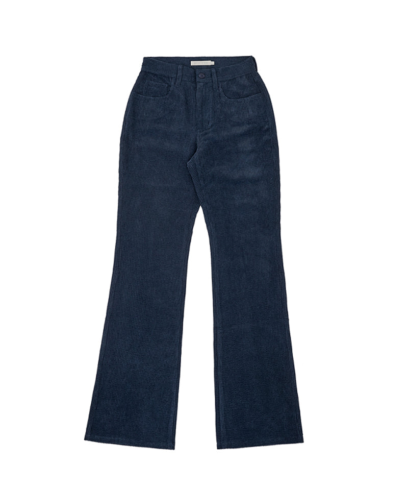 PIV'VEE Light Corduroy Bootcut Pants - Ocean Navy
