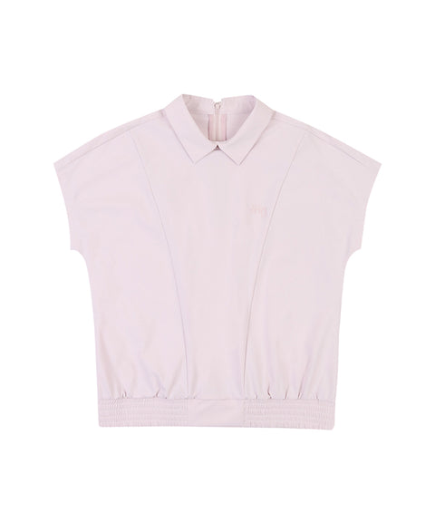 Haley Drop Shoulder Collar T-shirt - Light Pink