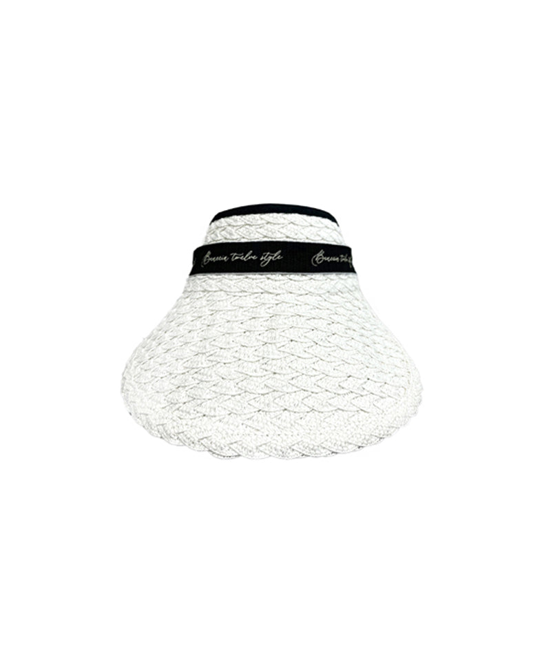 BENECIA 12 Twisted Ribbon Brim - White