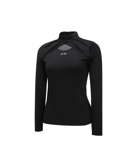 [Warehouse Sale] ANEW Golf Women's Mesh Point T-Shirt - Black