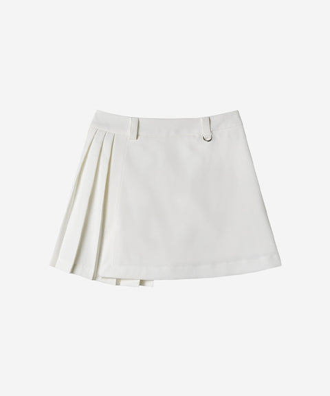 OBER Golf Pocket Pleated Wrap Skirt - White