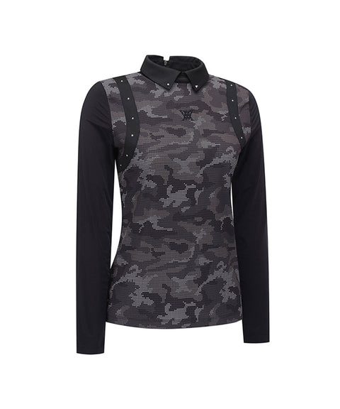 [Warehouse Sale] Women Cooling Fabric Sleeve Long T-Shirt - D/Brown