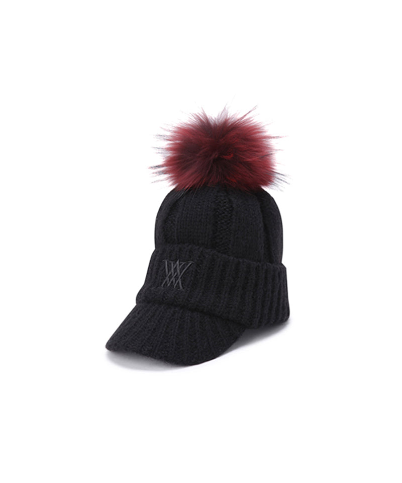 ANEW Golf: Women's Color Point Wool Knit Cap - Black