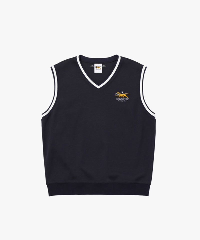 MCC Unisex V-Neck Cotton Vest - Dark Navy