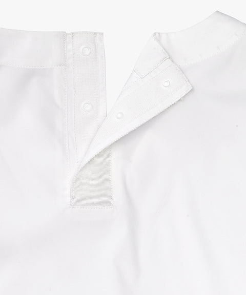FAIRLIAR Pearl Open Neck Blouson Vest - White