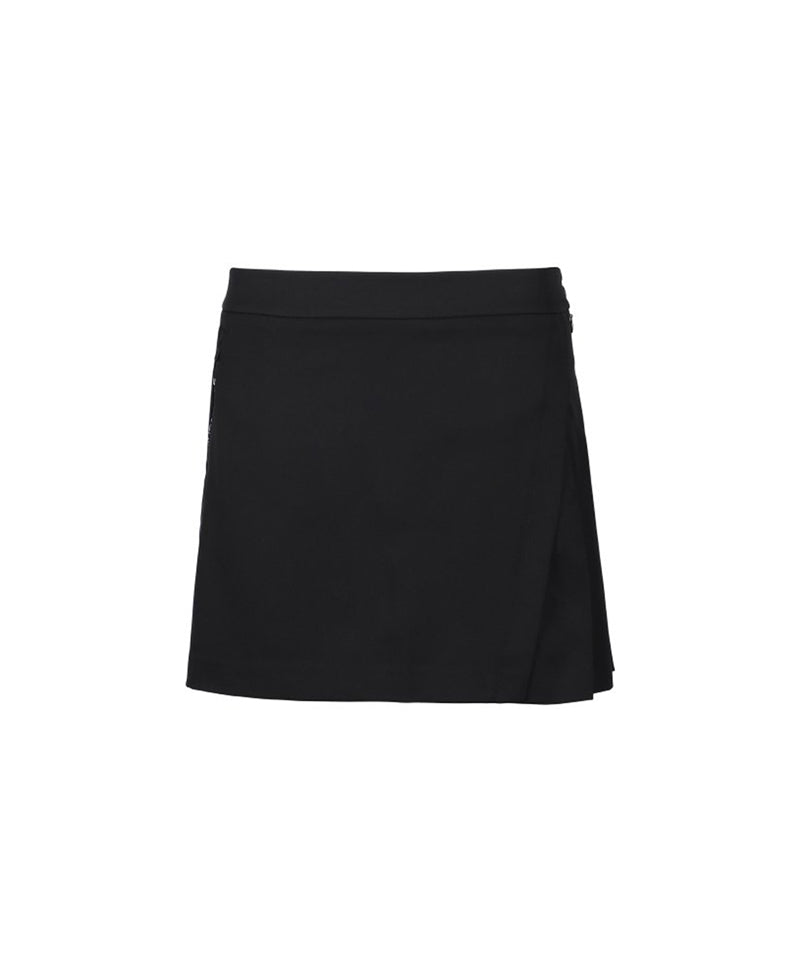 WideAngle: To Side Pleated Culotte L - Black