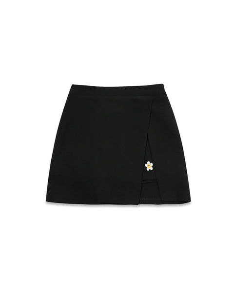MACKY Golf: Daisy Slit Skirt Pants - Black