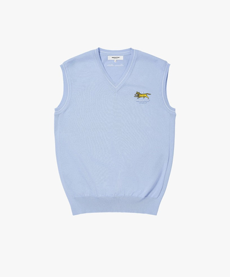 MCC V-Neck Sweater Vest - Light Blue