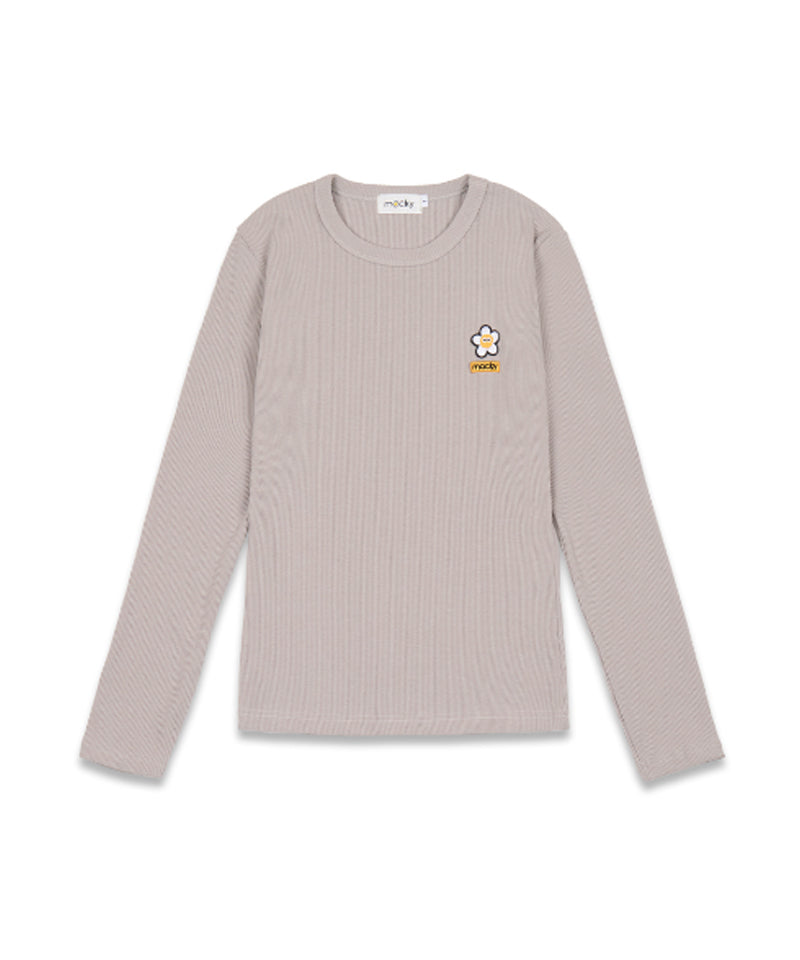 MACKY Golf: Daisy Patch Slim T-Shirt - Beige