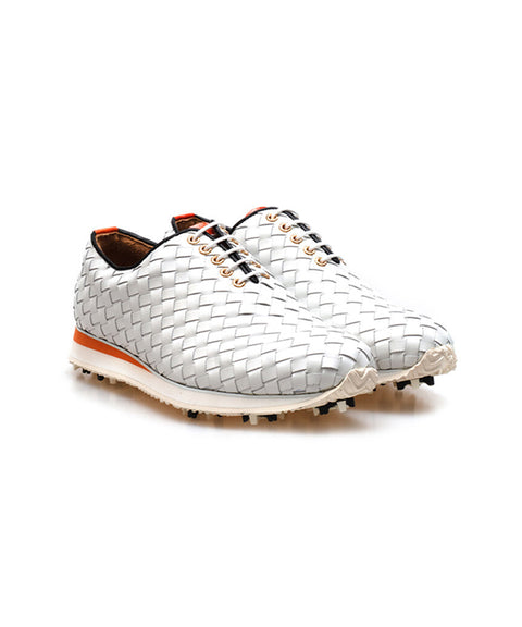ALL CLASSIC Golf Intreciano Modern Classic Golf Shoes - White
