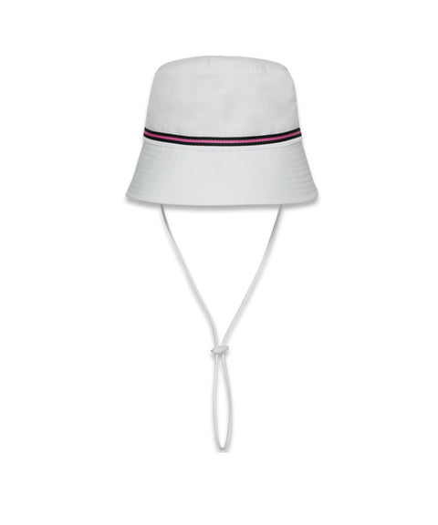 MACKY Golf: Line String Bucket Hat - White