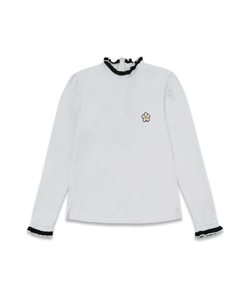MACKY Golf: Daisy Puff Frill T-Shirt - White