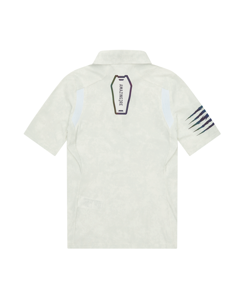 Amazing Cre Women's LIV 3D Tiger Smog Accordio T-Shirt - White