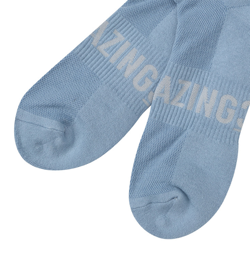Amazing Cre Logo Point Sneakers Socks - Sky Blue