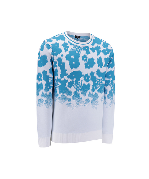 Men's FA Flower Pattern Sweater - White