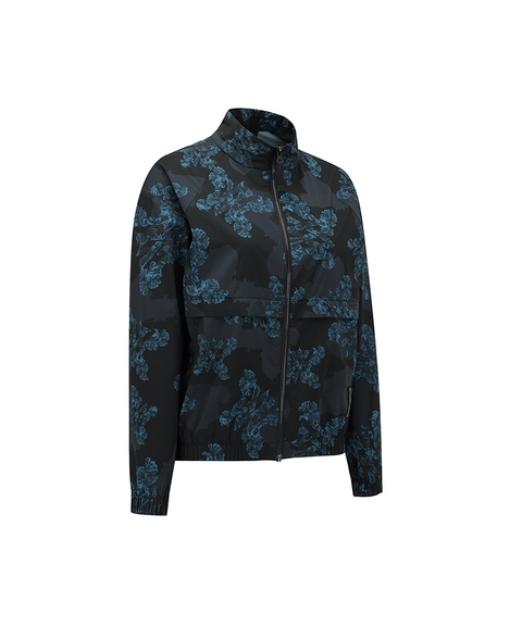 Women's FA Flower Pattern Anorak Jacket - Black