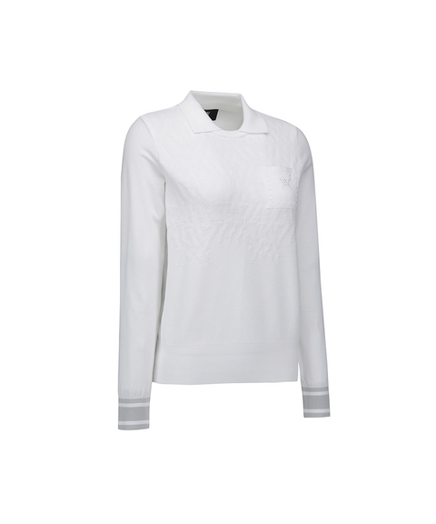 Women's FA Logo Pattern Sweater - White