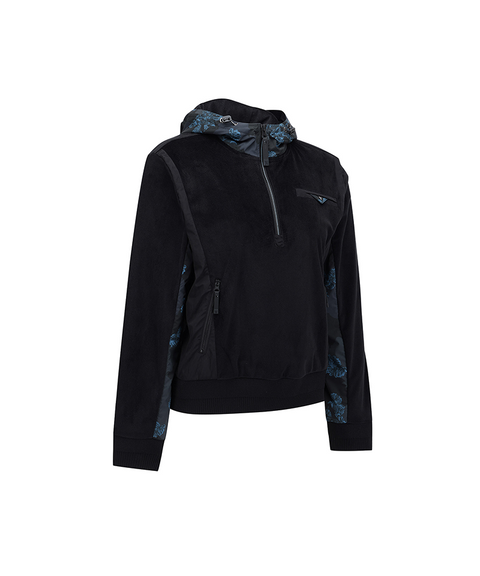 Women's FA Flower Pattern Sweatshirt - Black