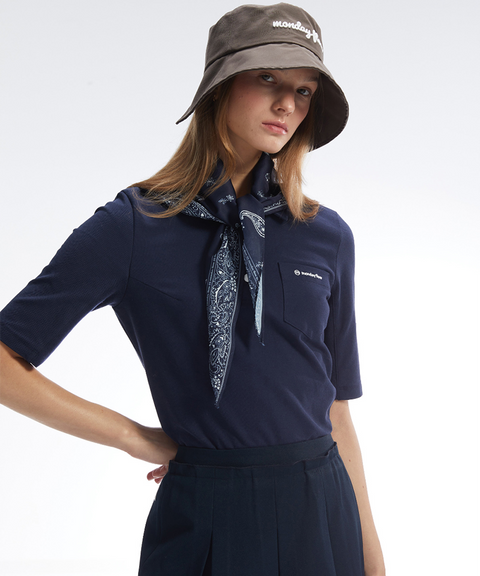 Monday Flow Classic Half Sleeve Top - Dark Navy