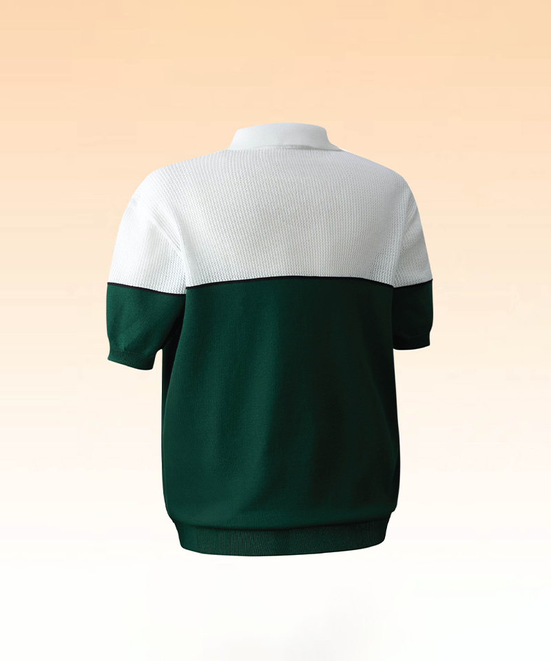 Men's Non-Clingy Perforated Cooling Half-Zip Knit - 3 Colors