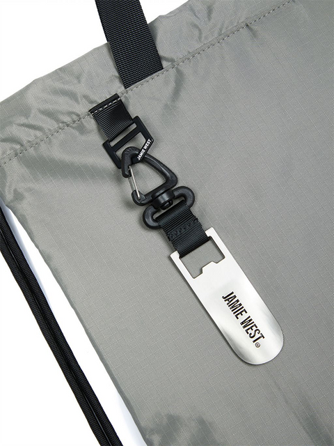 Jamie West Draw String Bag - Grey