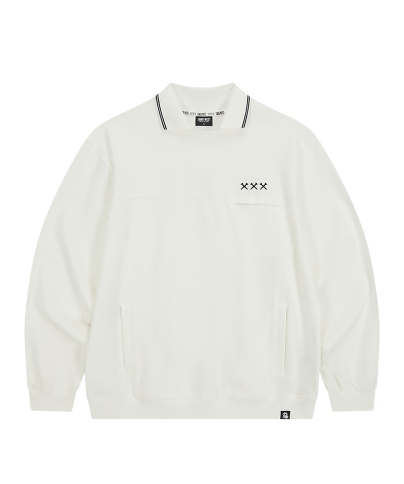 Jamie West Gorden Collar Pocket Sweatshirts - White