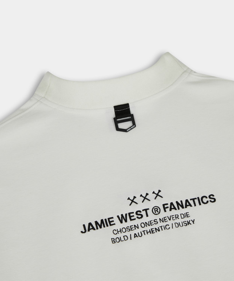 Jamie West Gorden Mockneck Pocket Sweatshirts - White