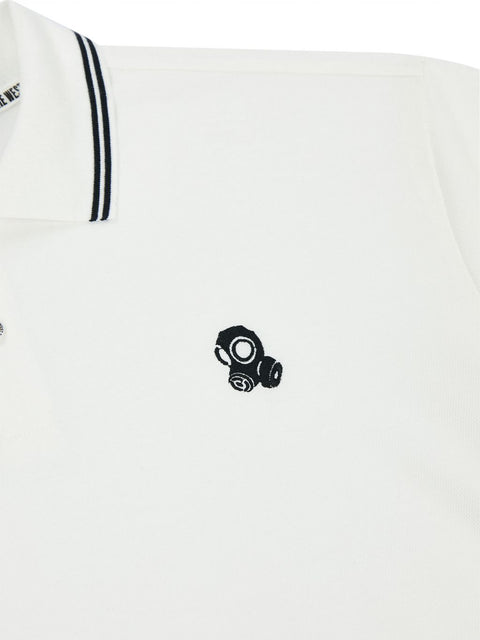 Jamie West Nick Stripe Collar Point Essential P-Shirts - White