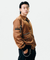 Jamie West Nylon Collar Point Aviator Jacket - Brown